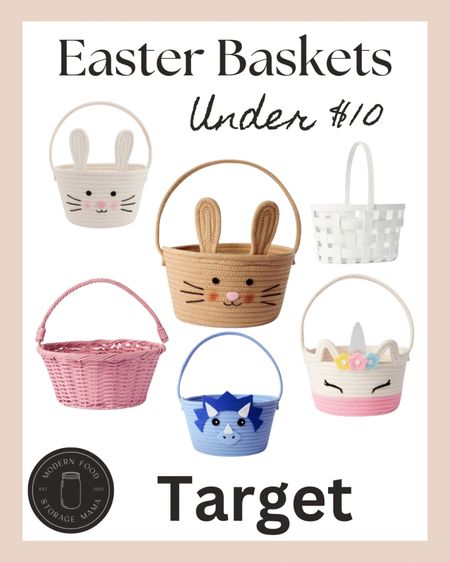Easter is almost here! These Easter baskets are darling, and all $10 or less! 

#LTKSeasonal #LTKfamily #LTKkids