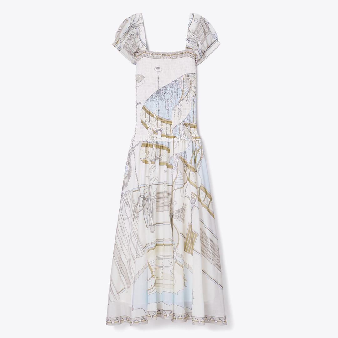 Tory Burch Printed Smocked Dress | Tory Burch (US)