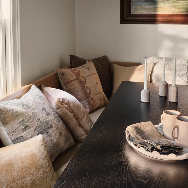 Eshana Sandstone Candle Holders - Set of 2 | The Citizenry