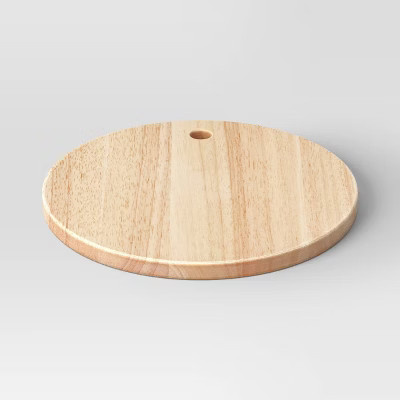 10"x10" Rubberwood Round Serving Platter Brown - Threshold™ | Target