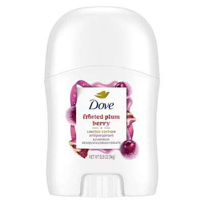Dove Beauty Advanced Care Limited Edition Holiday Treat Mini Antiperspirant & Deodorant - Frosted Plum Berry - 0.5oz | Target