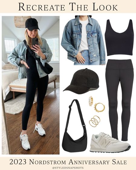 Casual fall outfit, athleisure wear, denim jacket style, sporty outfit 

#LTKxNSale #LTKtravel #LTKunder100