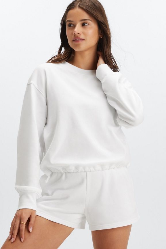 Lightweight Go-To Cropped Crewneck | Fabletics - North America