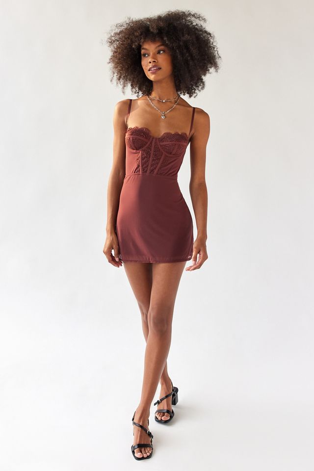 UO Modern Love Bustier Mini Dress | Urban Outfitters (US and RoW)