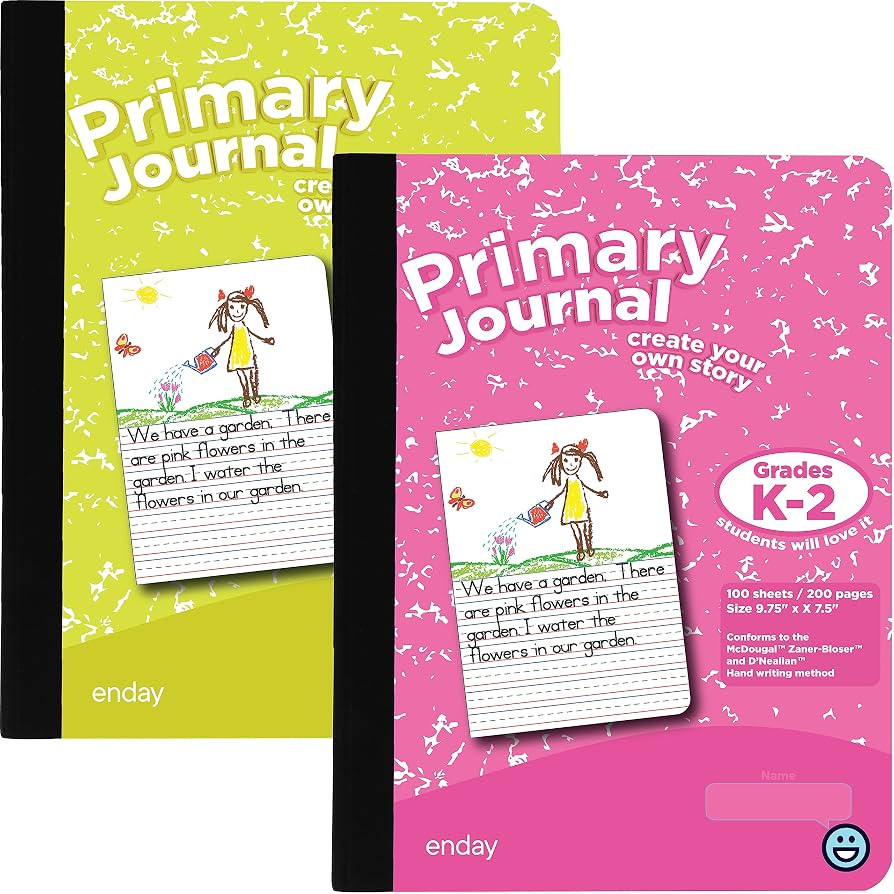 Enday Primary Journal Grades K-2, Primary Writing Journal, Half Page Ruled Primary Journal Compos... | Amazon (US)
