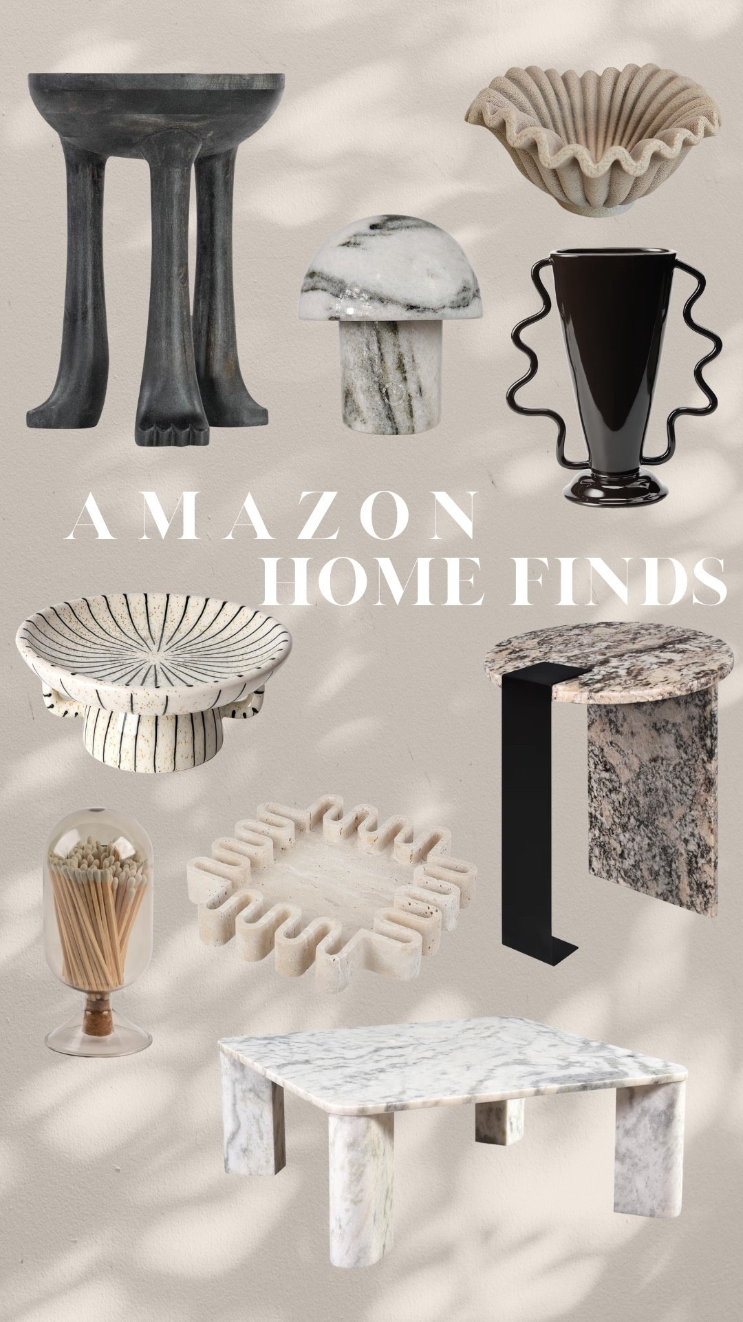 Amazon home finds that look way more elevated than they should for the price 🤍

Sculptural shapes, marble textures, and those unique statement pieces that instantly make a space feel styled without doing too much. These are the little details that pull a room together and make it feel intentional.

#LTKHome #LTKFinds #LTKStyle

#LTKSaleAlert #LTKSeasonal #LTKHome