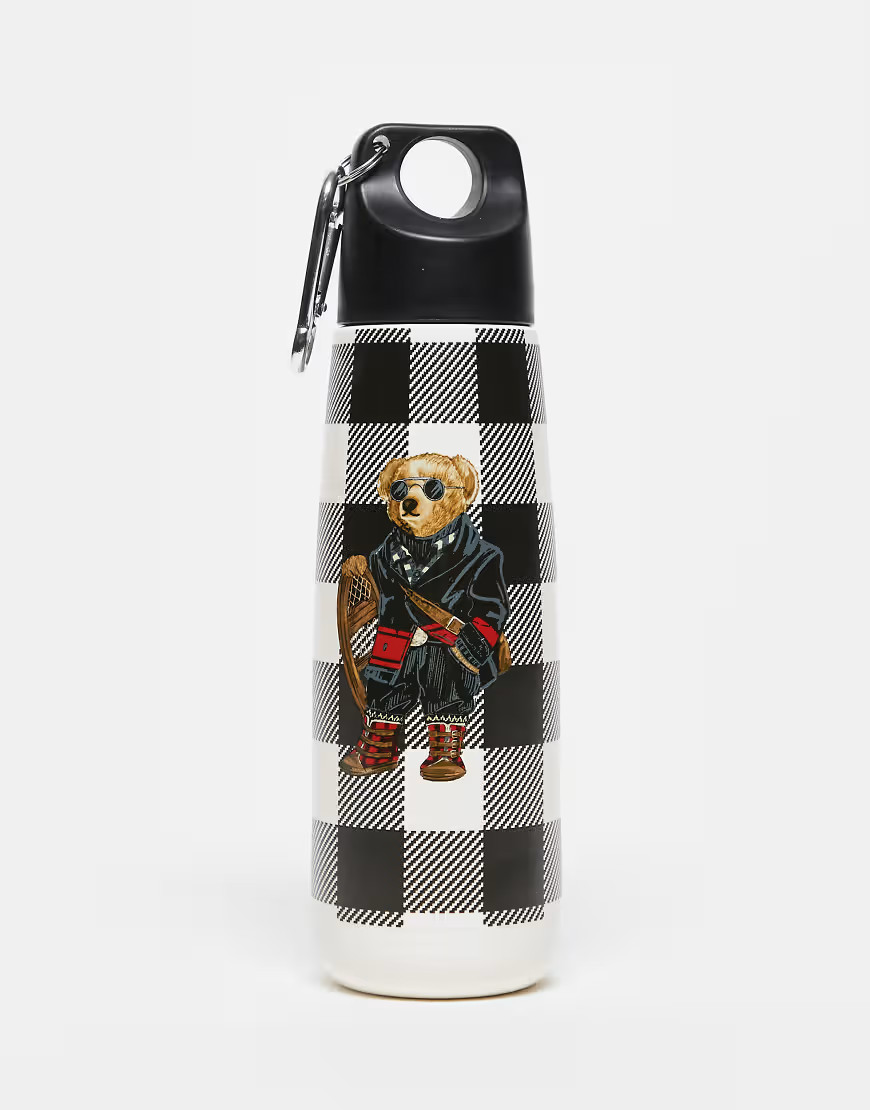 Polo Ralph Lauren reusable bear water bottle in black and white-Multi | ASOS (Global)