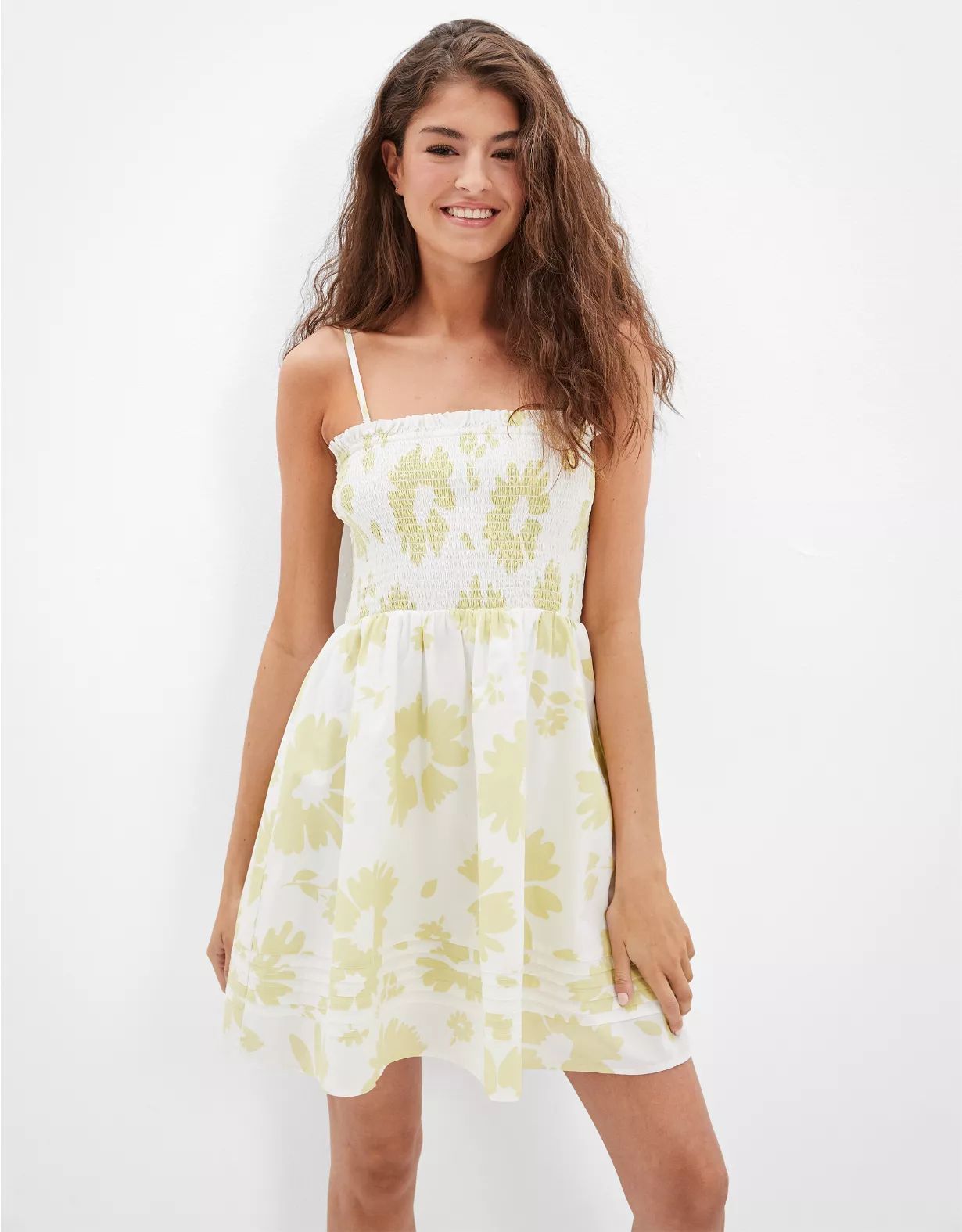 AE Smockin' on Sunshine Mini Dress | American Eagle Outfitters (US & CA)