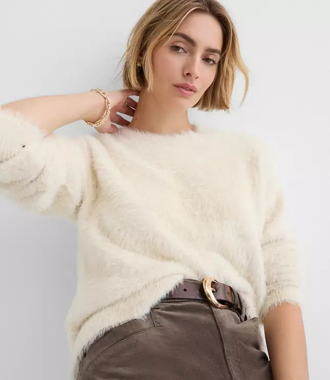 Fuzzy Tunic Sweater | LOFT