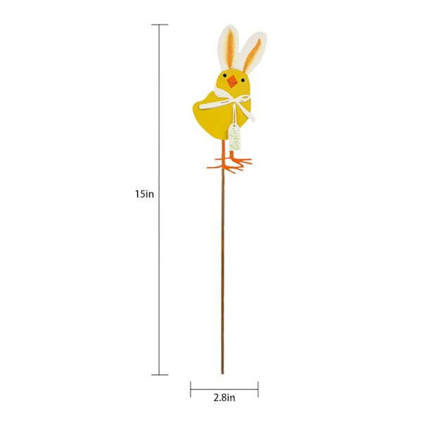 Homespun Easter Yellow Chick Yard Pick, 15" | At Home