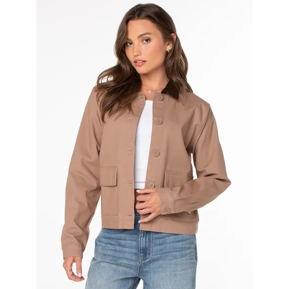 Celebrity Pink Women's and Women's Plus Boxy Barn Jacket, Sizes XS-4X | Walmart (US)