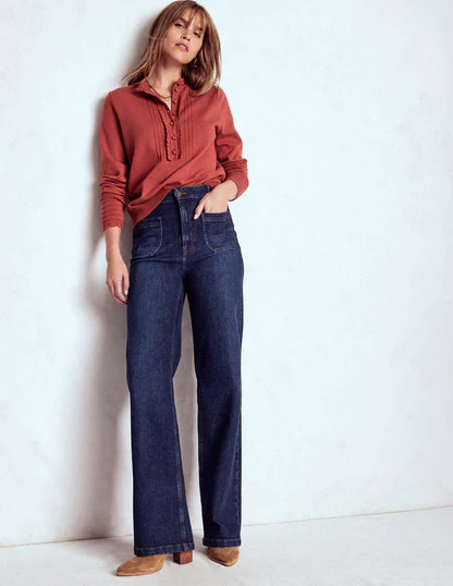 Straight Leg Pocket Jeans-Dark Vintage | Boden (US)