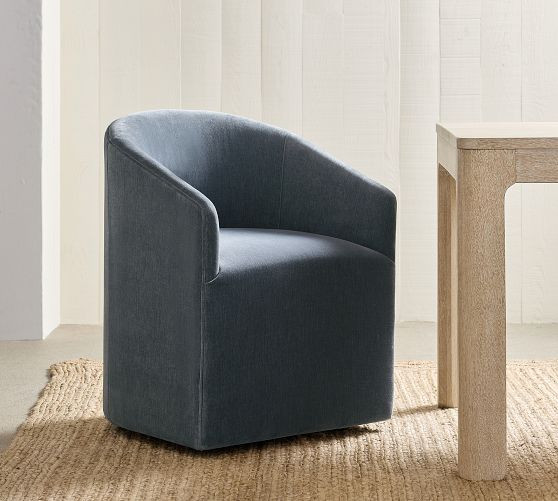 Baldwin Upholstered Barrel Back Dining Chair | Pottery Barn (US)