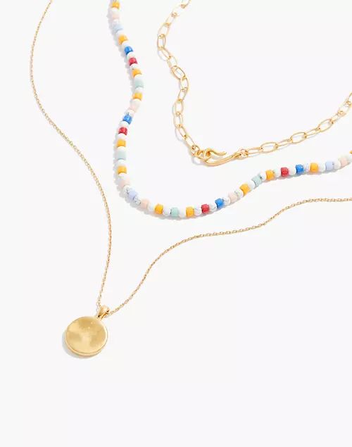 Three-Piece Beaded Toggle Chain Necklace Set | Madewell