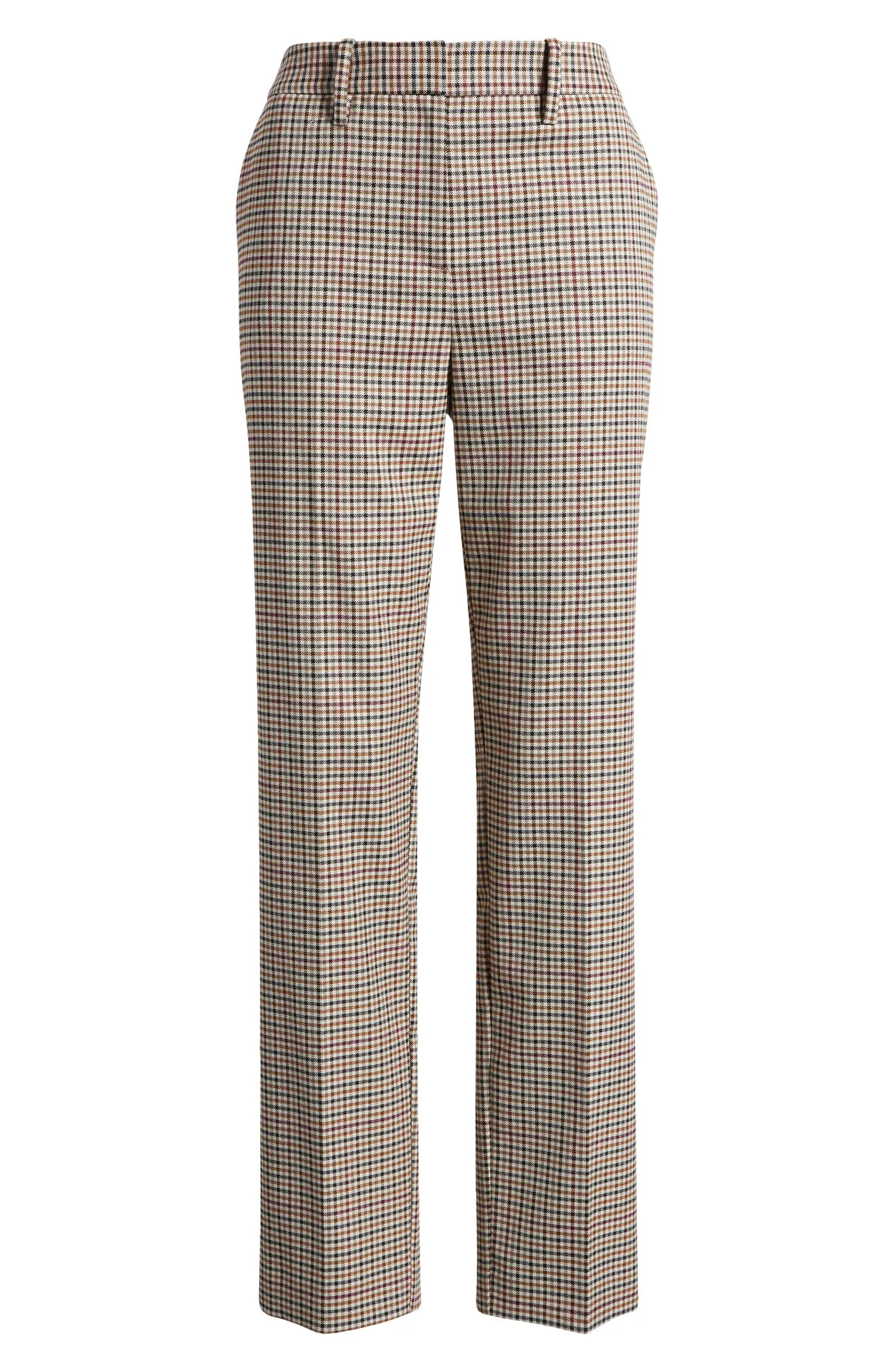 Halogen® Check Straight Leg Trousers | Nordstrom | Nordstrom