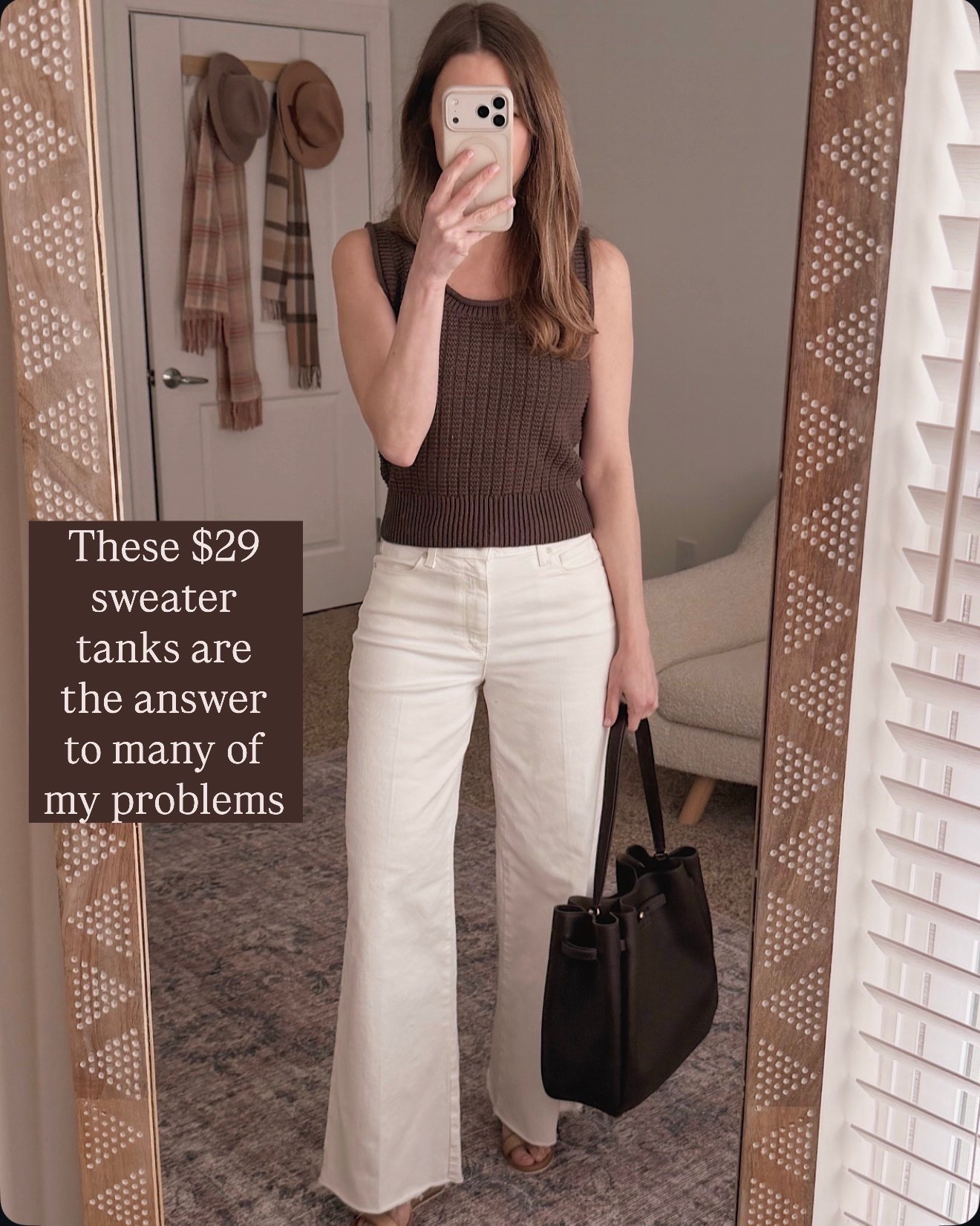 These sweater tanks are one of those pieces that make getting dressed easy. They look polished on their own and layer perfectly under jackets or cardigans.

sweater tank outfit women, sleeveless knit top women, casual chic outfit women, spring layering outfit women, sweater tank and white jeans outfit, everyday neutral outfit women, affordable wardrobe staples women, effortless casual style women 

#LTKOver40 #LTKWorkwear #LTKSeasonal