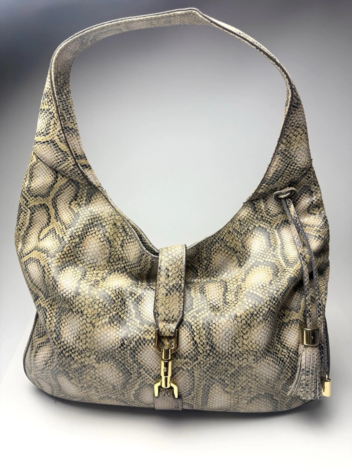 G.I.L.I Snake Print Leather Hobo Bag 16x16 | eBay | eBay US