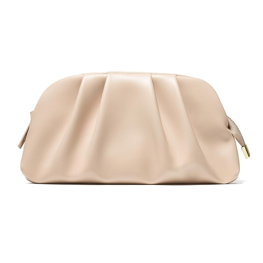 SWEETV Dressy Vegan Leather Clutch Purse for Women Formal, Soft Pleated PU Evening Clutch for Wed... | Amazon (US)