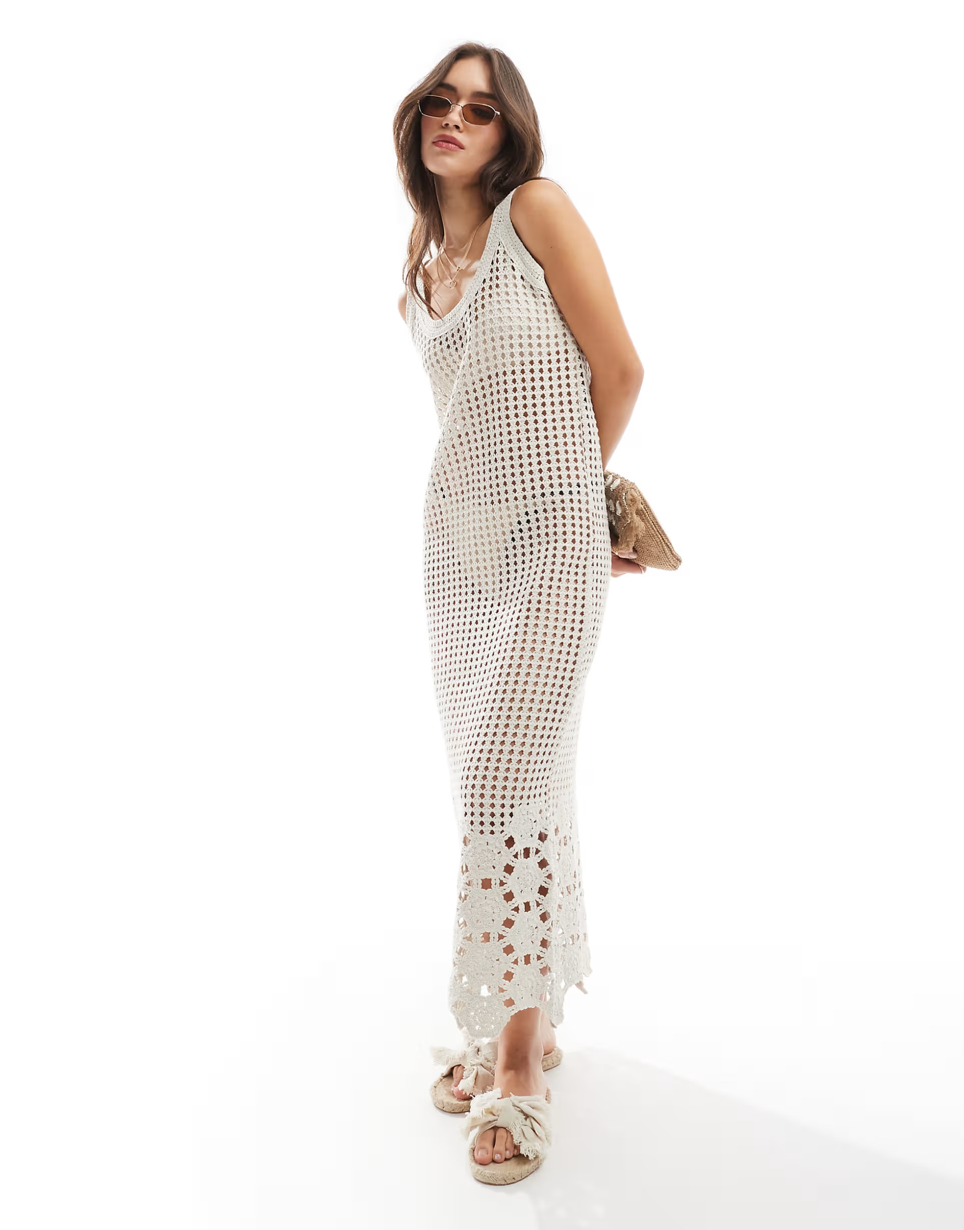 Y.A.S crochet maxi dress in cream  | ASOS | ASOS (Global)