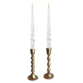 Antique Brass Gold Iron Candle Holders-Set of 2 Decorative Taper Stands WK0968 - The Home Depot | The Home Depot