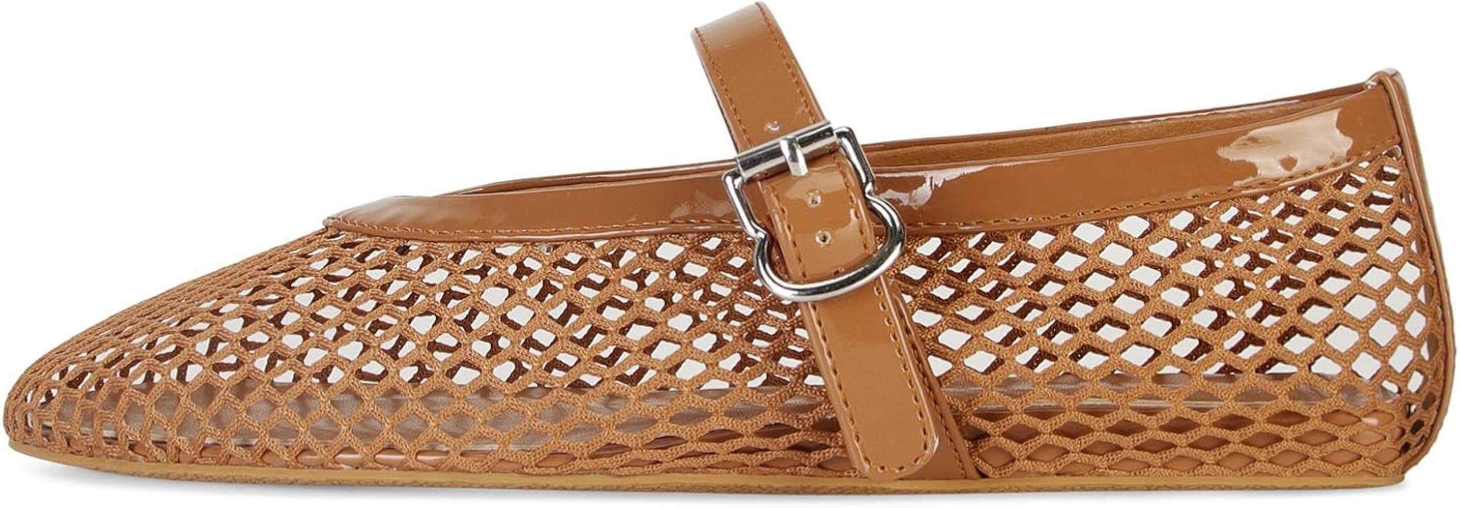 MICIFA Women's Mesh Ballet Flats Fishnet Ballerina Flats Buckle Strap Mary Jane Flats Causal Dail... | Amazon (US)