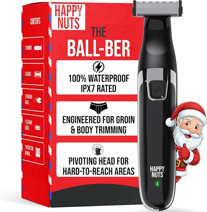 HAPPY NUTS The Ballber™ Electric Body Hair Trimmer for Men - Mens Body Groomer Kit for Privates... | Amazon (US)