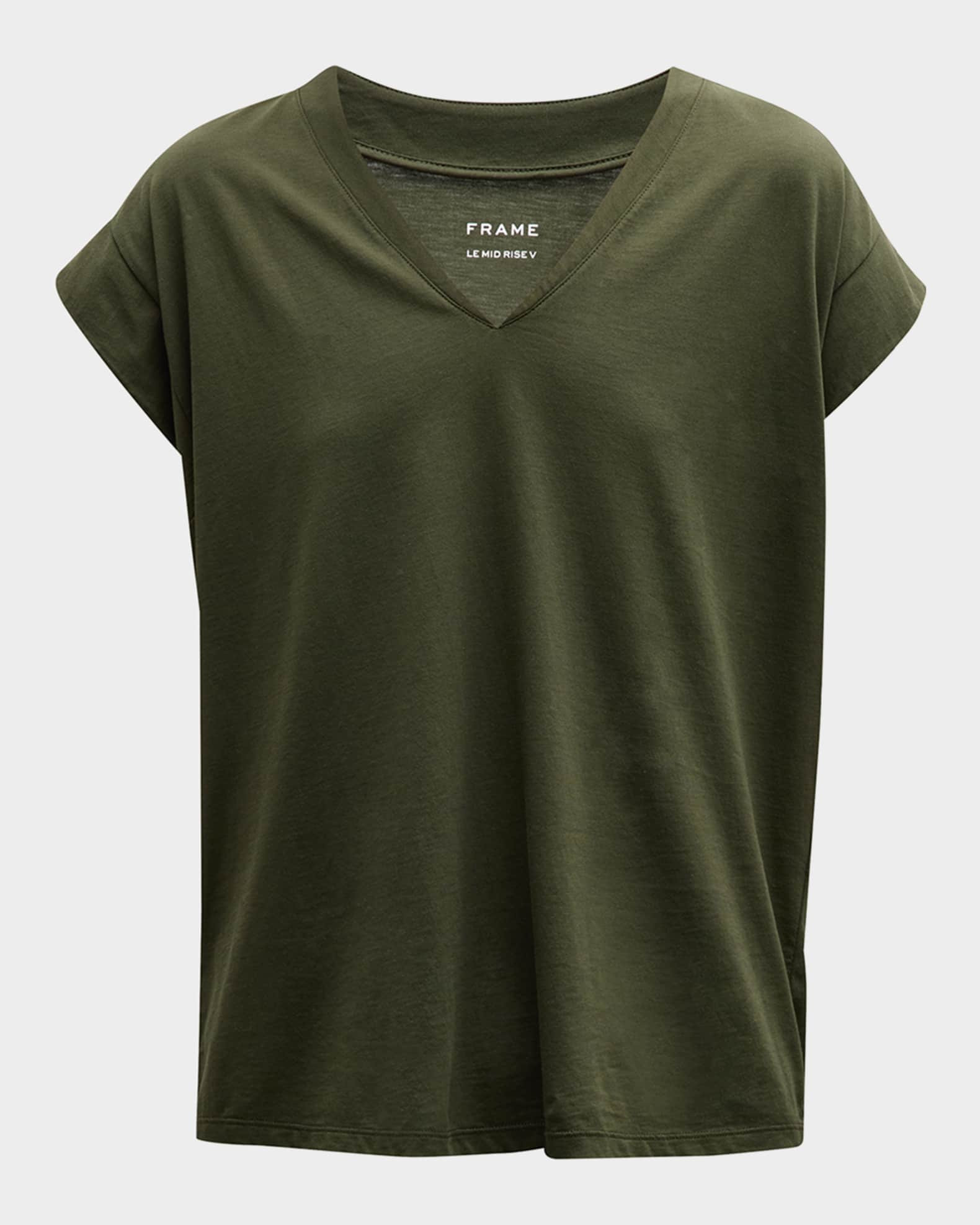 Le Mid Rise V-Neck Tee | Neiman Marcus