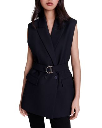 Maje Vollyne Belted Sleeveless Blazer  | Bloomingdale's Women | Bloomingdale's (US)