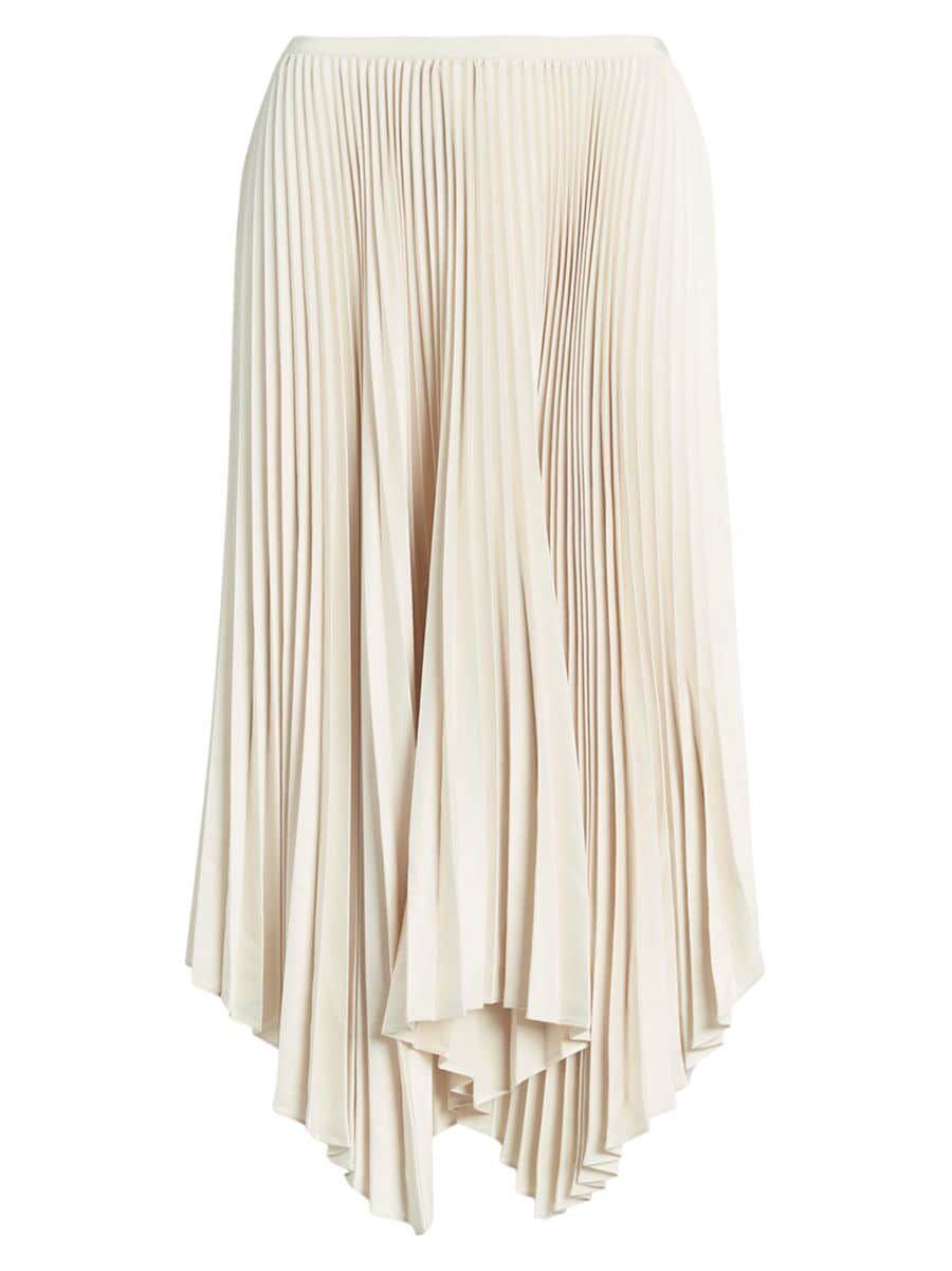 Polo Ralph Lauren Pleated Asymmetric Midi Skirt | Saks Fifth Avenue