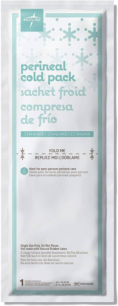 Medline Standard Perineal Cold Packs, 4.5 x 14.25, Pack Of 24, Green | Amazon (US)
