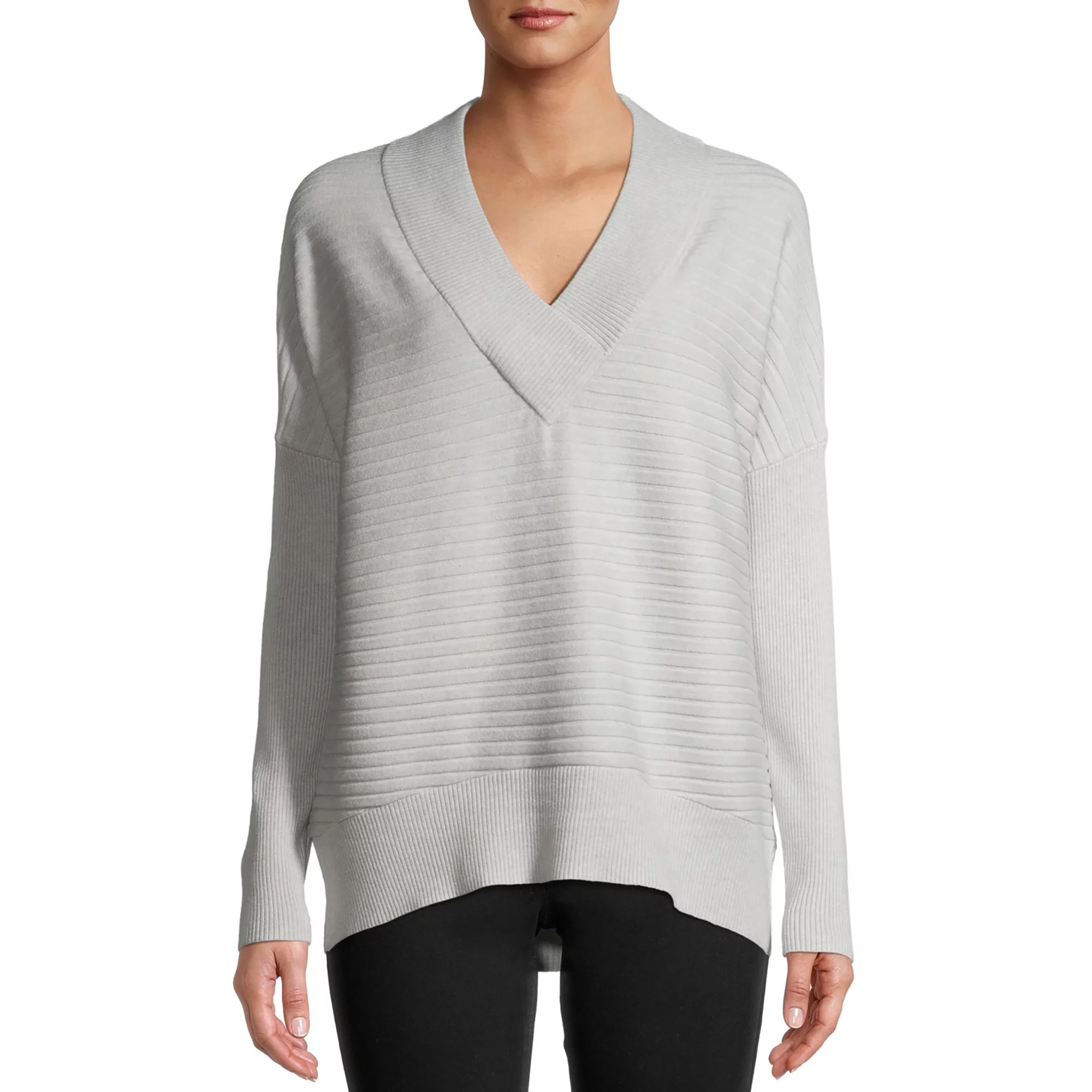 Time and Tru Women's V-Neck Sweater | Walmart (US)
