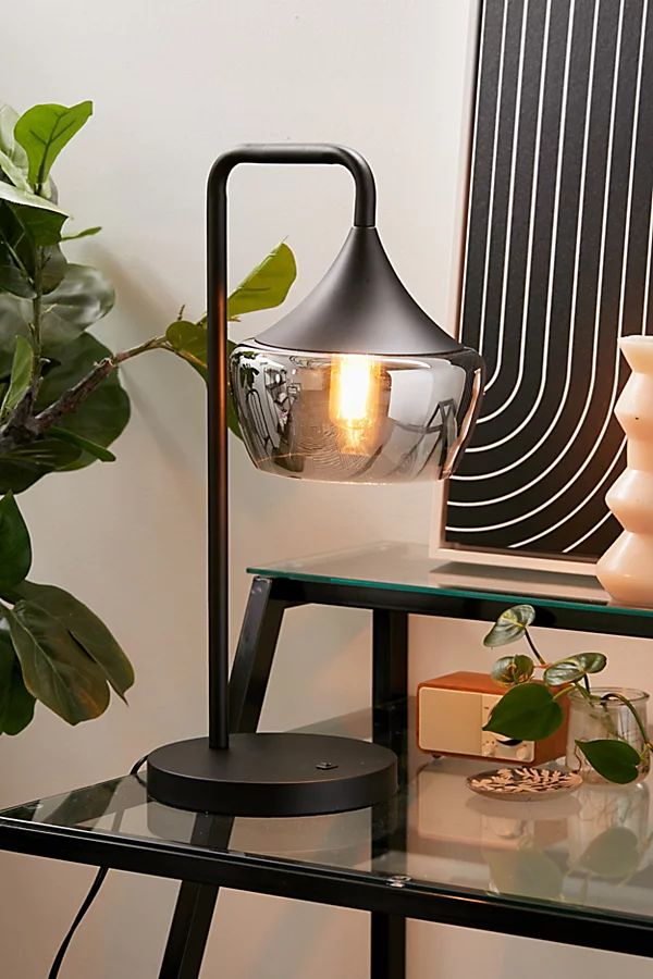 Smoked Glass Table Lamp | Urban Outfitters (US and RoW)
