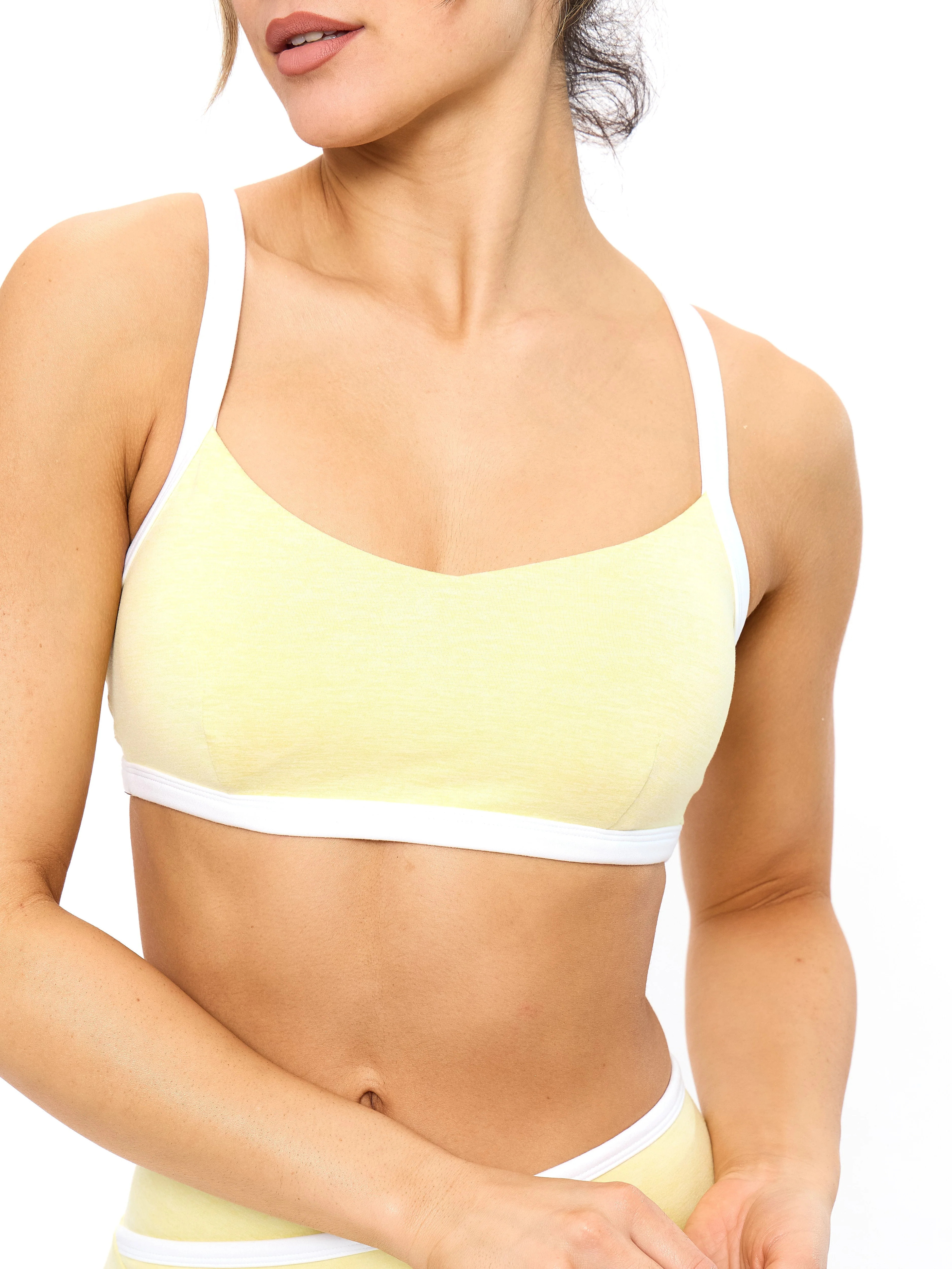 Dream Heather Contrast Sports Bra - Heather Sunbeam | Buffbunny Collection