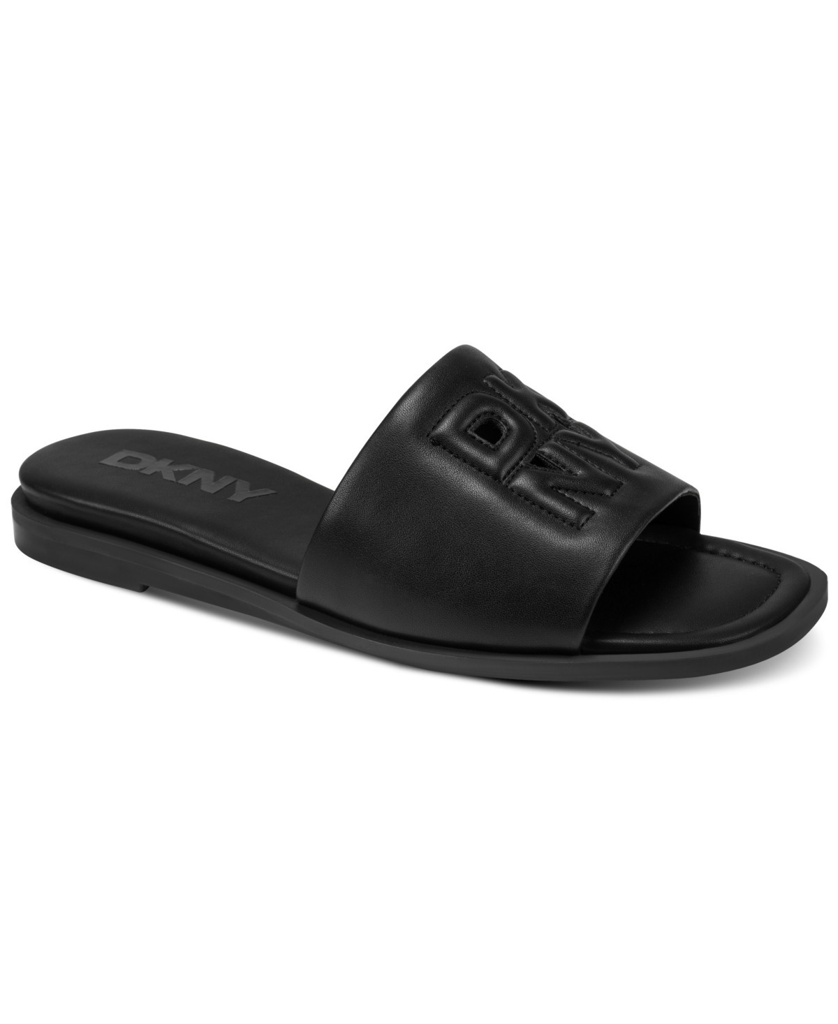 Dkny Women's Chicago Slide Flat Sandals - Black | Macy's