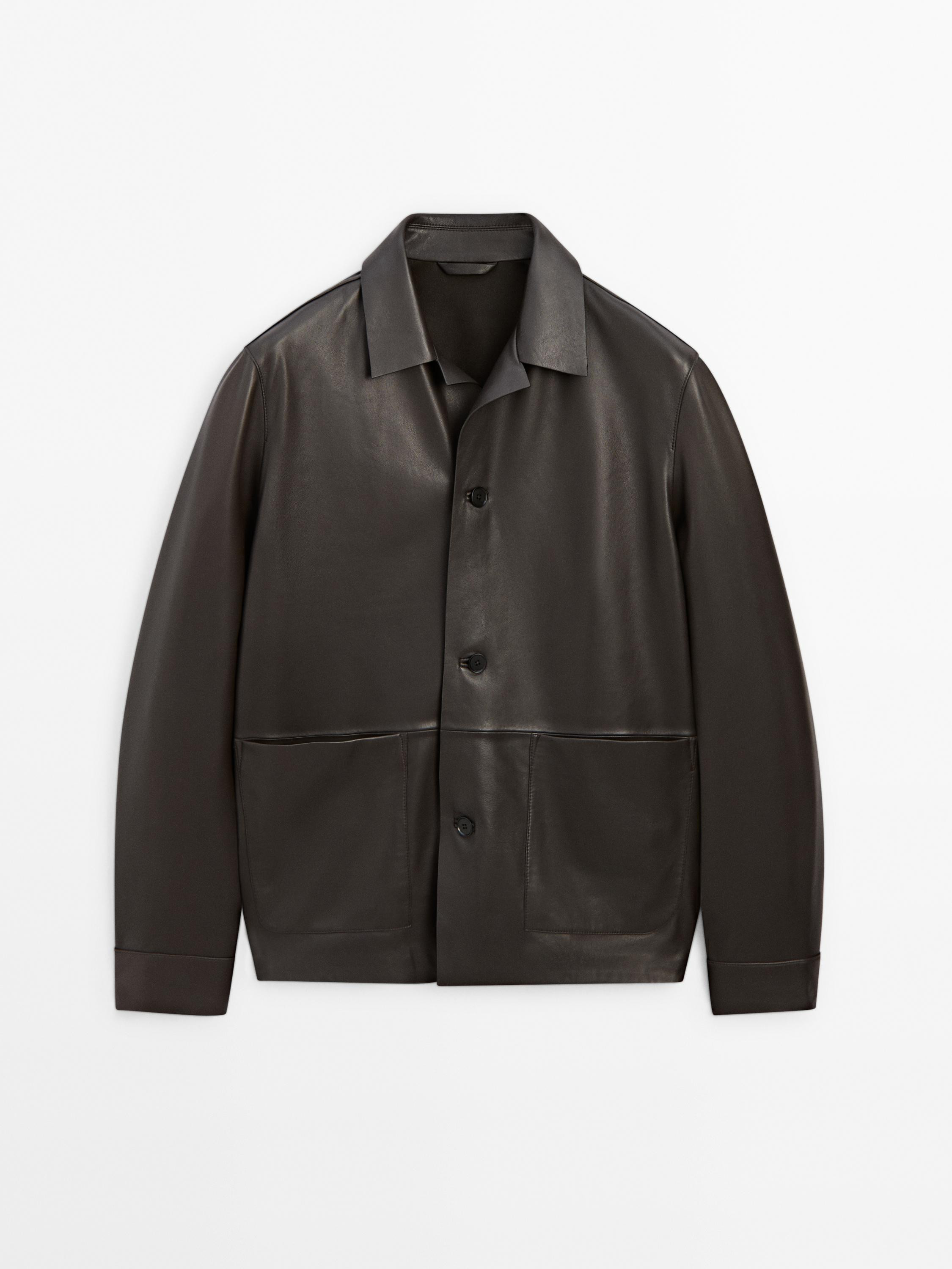 Nappa leather jacket with patch pockets | Massimo Dutti US