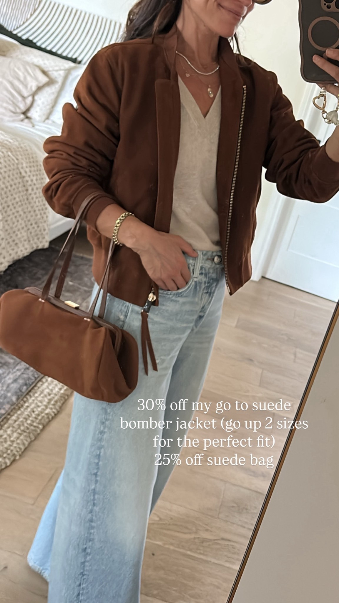 Went up 2 sizes in suede jacket 

#LTKCyberWeek