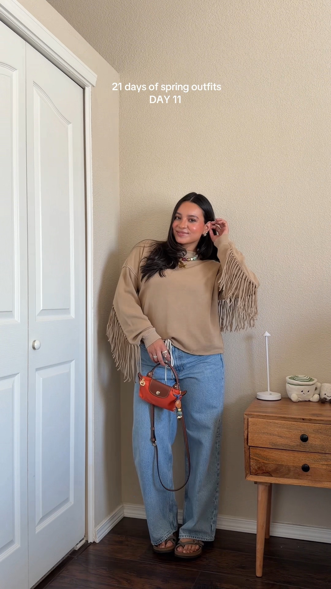 boho spring ootd! — wearing sweatshirt in size x-small + jeans in size 2/26s in curve love

#LTKPetite #LTKSeasonal #LTKootd