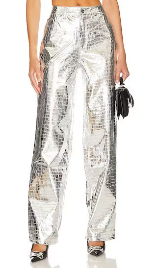 Marshall Pants in Metallic Silver | Revolve Clothing (Global)