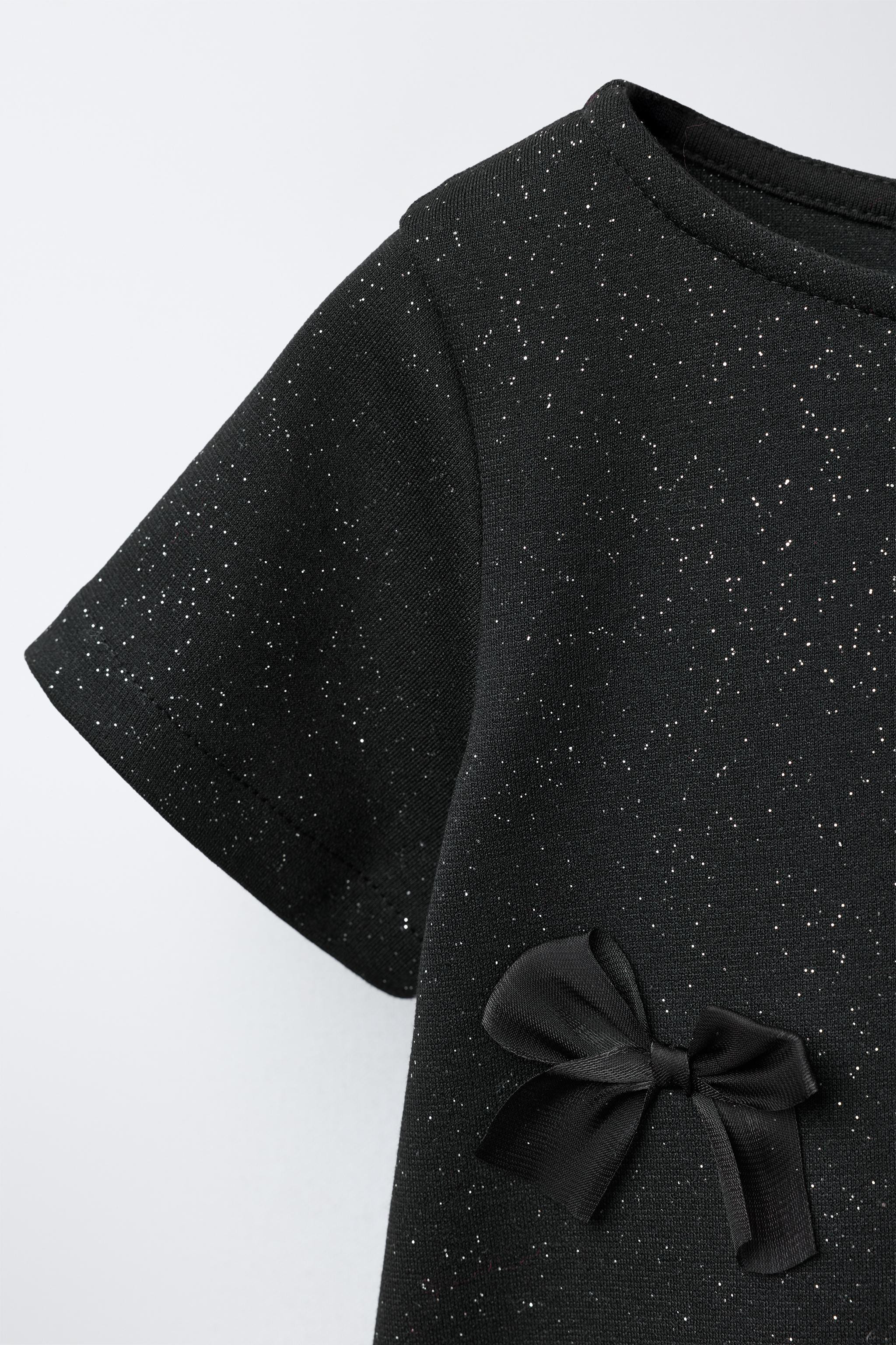 ROMA KNIT DRESS WITH SHIMMER AND BOWS | Zara Canada