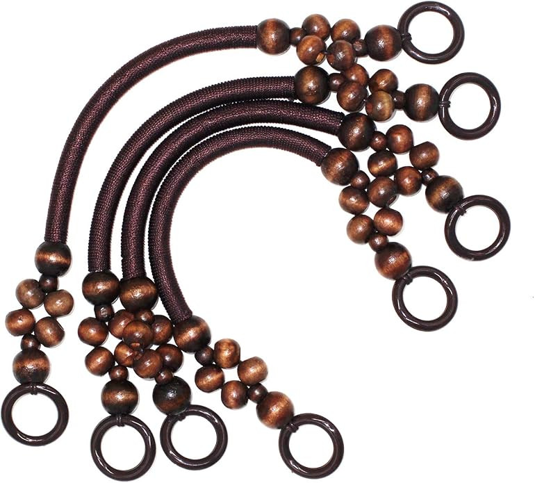 Model Worker 4PCS Wood Beaded Rope Bag Purse Straps Handles | Amazon (US)