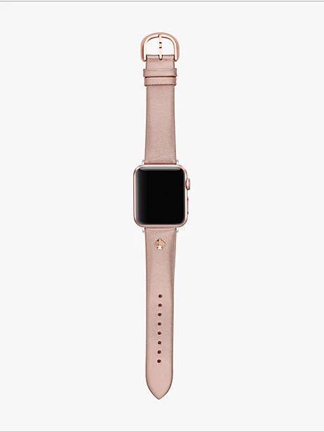 rose gold metallic leather 38/40mm band for apple watch® | Kate Spade (US)