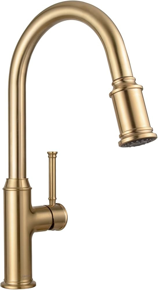 Lava Odoro Champagne Gold Kitchen Faucet with Pull Down Sprayer, Single Handle Kitchen Sink Fauce... | Amazon (US)