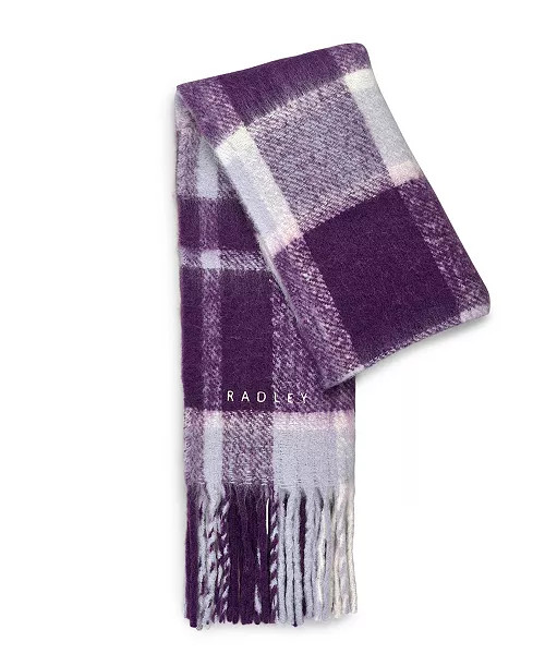 Radley London Fluffy Check Scarf - Macy's | Macy's
