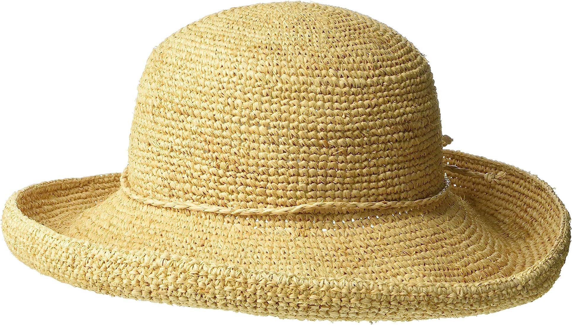 Scala Women's Crocheted Packable Raffia Hat | Amazon (US)