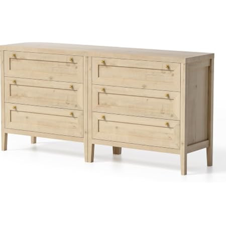 Dresser for Bedroom with 3 Drawers Set of 2, Modern Closet Storage Organizer with Golden Handles,... | Amazon (US)