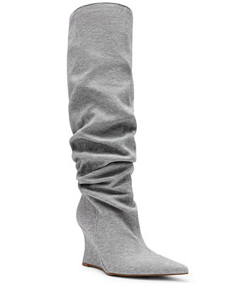Steve Madden Women's Distortion Knee-High Slouch Wedge Boots, Regular & Wide Calf - Macy's | Macy's