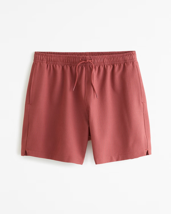 Men's Pull-On Seersucker Swim Trunk | Men's | Abercrombie.com | Abercrombie & Fitch (US)