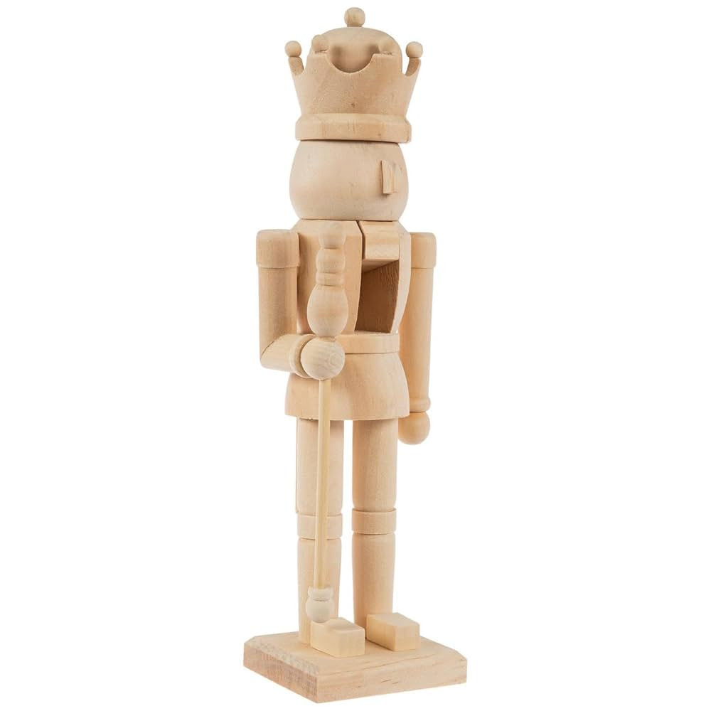 Hobby Lobby DIY Unfinished Wooden Nutcracker Figure, Natural Wood, Paint-Ready Christmas Decorati... | Amazon (US)