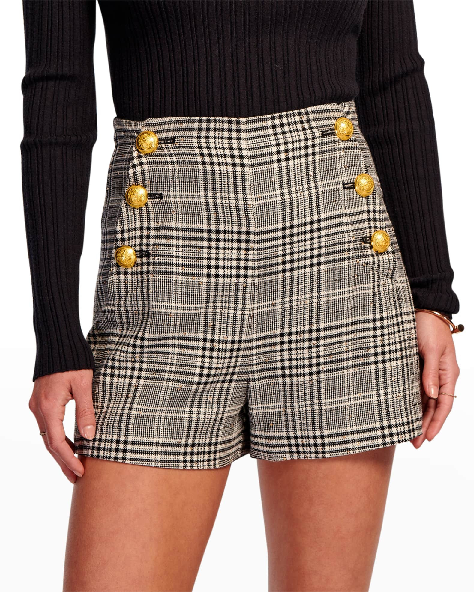 Alysha Plaid Shorts | Neiman Marcus