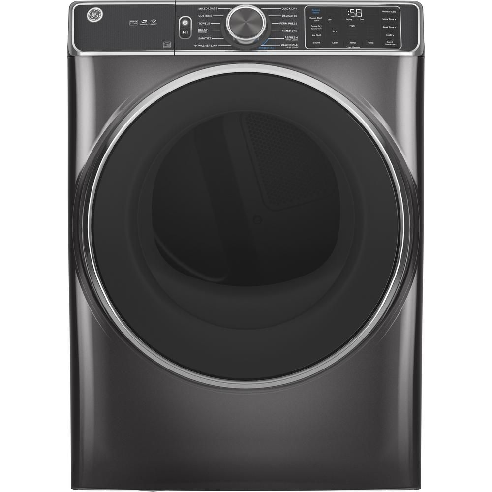 7.8 cu. ft. Smart 240-Volt Diamond Gray Stackable Electric Vented Dryer with Steam and Sanitize C... | The Home Depot